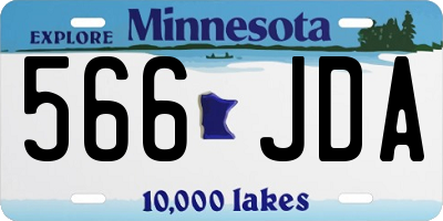 MN license plate 566JDA