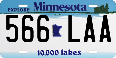 MN license plate 566LAA