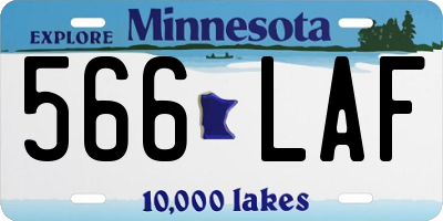 MN license plate 566LAF