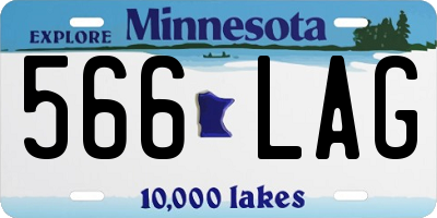 MN license plate 566LAG