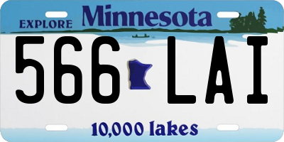 MN license plate 566LAI