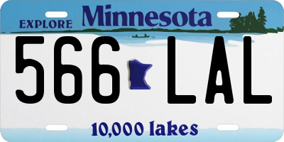 MN license plate 566LAL