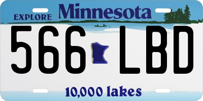 MN license plate 566LBD