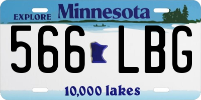 MN license plate 566LBG
