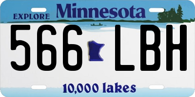 MN license plate 566LBH