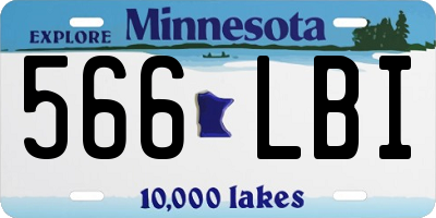 MN license plate 566LBI