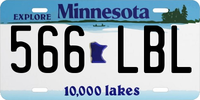 MN license plate 566LBL