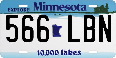 MN license plate 566LBN