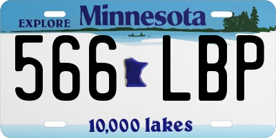 MN license plate 566LBP