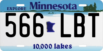 MN license plate 566LBT