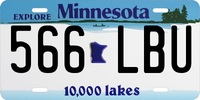 MN license plate 566LBU