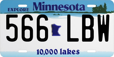 MN license plate 566LBW
