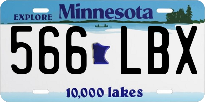 MN license plate 566LBX