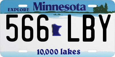 MN license plate 566LBY