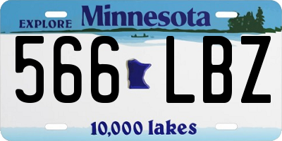MN license plate 566LBZ
