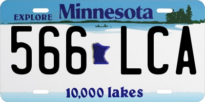 MN license plate 566LCA