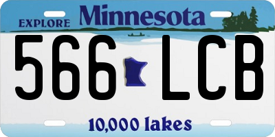 MN license plate 566LCB