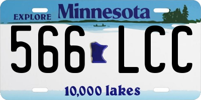MN license plate 566LCC