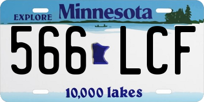 MN license plate 566LCF