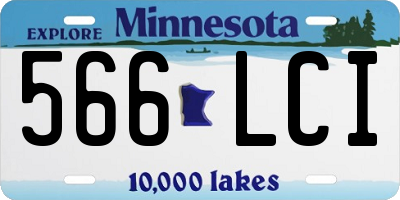 MN license plate 566LCI