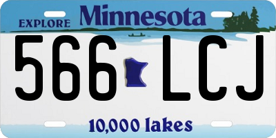 MN license plate 566LCJ