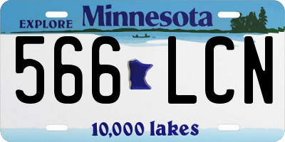 MN license plate 566LCN