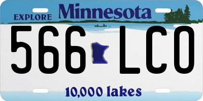 MN license plate 566LCO