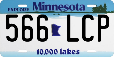 MN license plate 566LCP