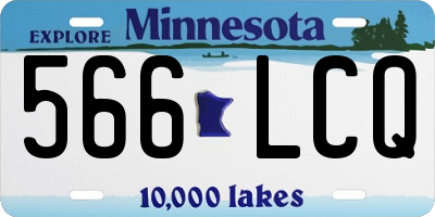 MN license plate 566LCQ