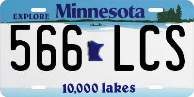 MN license plate 566LCS