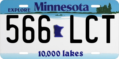 MN license plate 566LCT