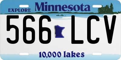 MN license plate 566LCV