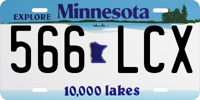 MN license plate 566LCX