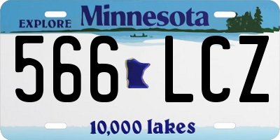 MN license plate 566LCZ