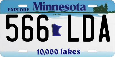 MN license plate 566LDA