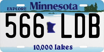 MN license plate 566LDB