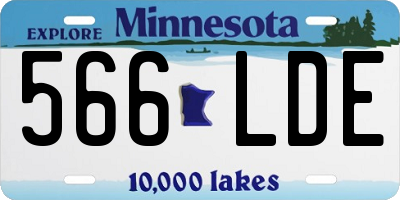 MN license plate 566LDE