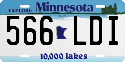 MN license plate 566LDI