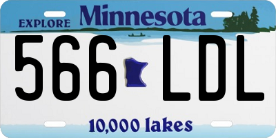 MN license plate 566LDL