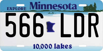 MN license plate 566LDR