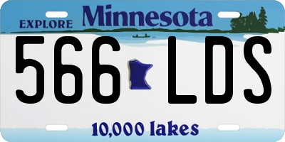 MN license plate 566LDS
