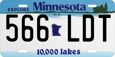 MN license plate 566LDT