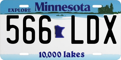 MN license plate 566LDX
