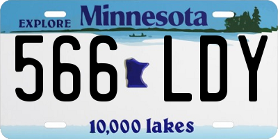 MN license plate 566LDY