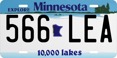 MN license plate 566LEA