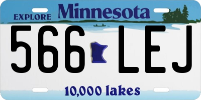 MN license plate 566LEJ