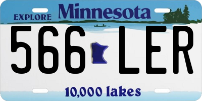 MN license plate 566LER