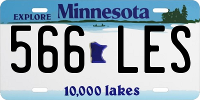 MN license plate 566LES