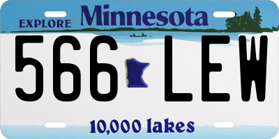 MN license plate 566LEW