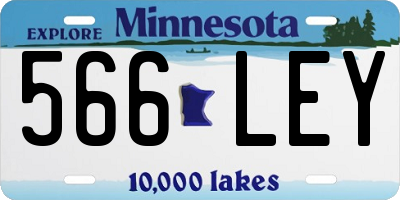 MN license plate 566LEY